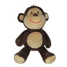 Carter's Brown Plush Monkey Stuffed Animal Soft 10 Inch Lovey 61802 Red Mouth