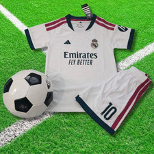 Real Madrid Home Kids Mbappe 2026/27 Football Soccer Jersey & Shorts Kit