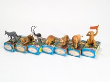 7PC Marx ZOO ANIMALS lot WITH BOXES Vintage 1950s 1960s