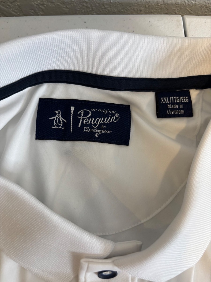 Mens The Original Penguin by Munsingwear White Golf Polo Shirt