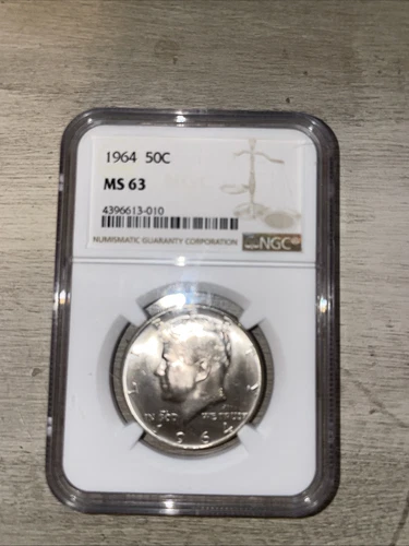 1964 50c Silver Kennedy MS63 NGC