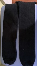 Black Knit Leg Warmers Women Accessory