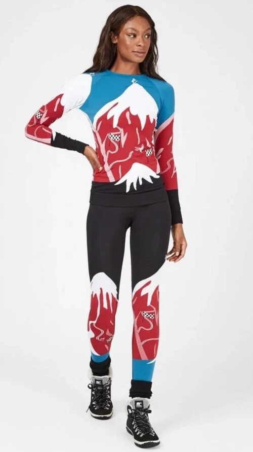 Sweaty Betty Seamless Ski Base Layer Set Leggings & Top S Mountain Thermals