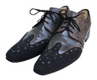 Esquivel Los Angeles Handmade Gray Black Rocker Beaded Wingtip Special Shoe 11 — photo 2