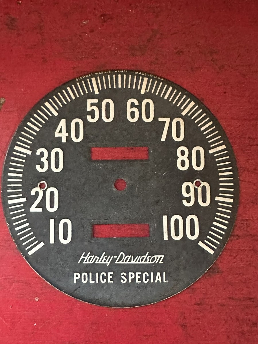 Vintage Harley OEM Panhead Shovelhead POLICE Speedometer Speedo 
