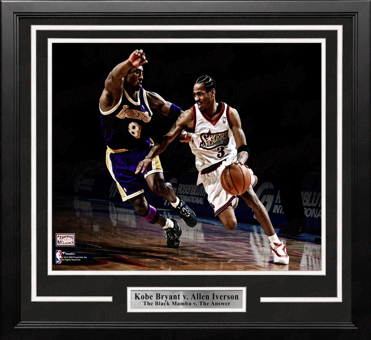 Kobe Bryant Allen Iverson Framed NBA Basketball Legends