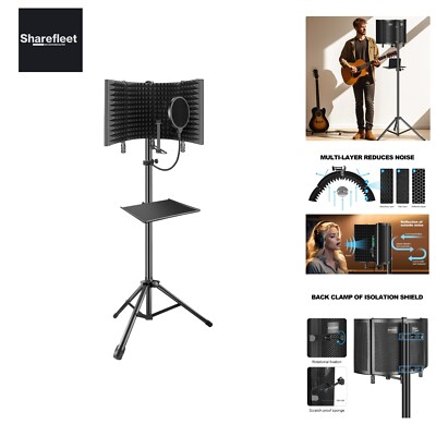 Mikrofon Isolation Schallschutz, Pop Filter schallabsorbierend Mikrofonisolat...