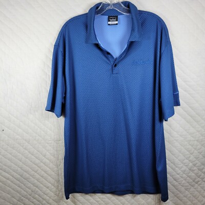 Nike Golf Polo Shirt Mens XL Blue Dri Fit Short Sleeve Lightweight