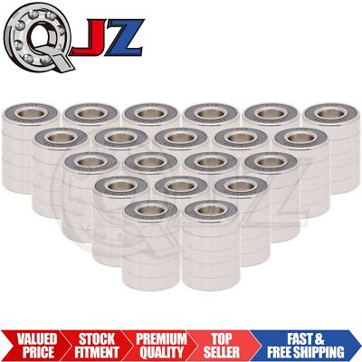 [Qty.100] New 6203-2RS-1/2 Deep Groove Radial Ball Bearing [1/2in x 40mm x 12mm]