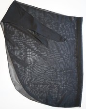 BLACK LONG SHEER SARONG UNISEX