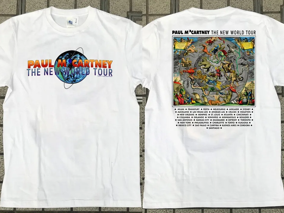 P mccartney The New World Tour 1993 T-Shirt, P mccartney P mccartney The New World Tour 1993 T-Shirt, P mccartney