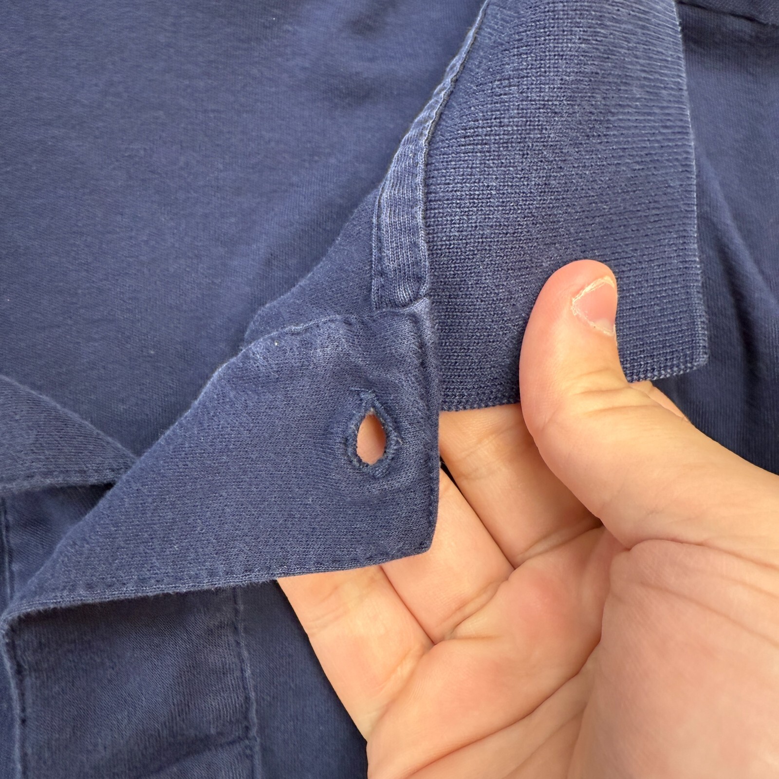 Polo Ralph Lauren camicia uomo 2XL blu navy cotone elasticizzato pony casual