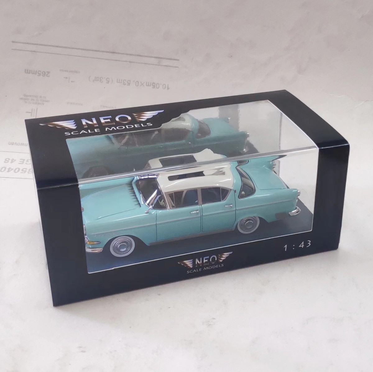 NEO 1/43 Scale Resin Model Opel Kapitan 2.5L Blue/White 1958 | eBay