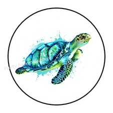 SEA TURTLE ENVELOPE SEALS LABELS STICKERS PARTY FAVORS