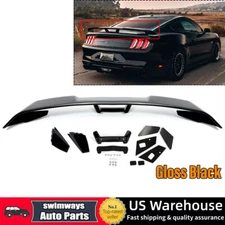 Rear Trunk Spolier Wing w/ accessory For 2015-22 Ford Mustang S550 Glossy Black