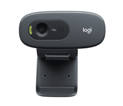 Logitech C270 HD Webcam mit Mikrofon USB A HD 720p 60° Sichtfeld Fester Fokus