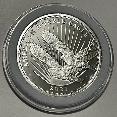 American Double Eagle 1/2 Troy Oz .999 Fine Silver Coin Round Medal Liberty Bell