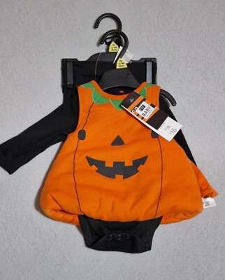 Fred Flo Tesco BABY Halloween Piece Pumpkin Costume Set Up