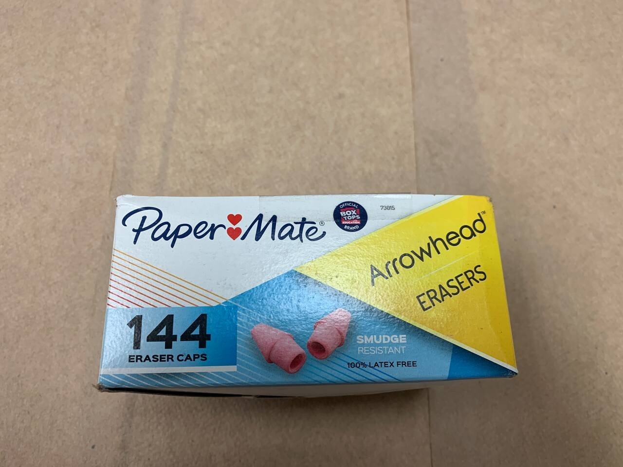 Paper Mate Arrowhead Pink Pearl Cap Erasers, 144 Count ~ Free shipping