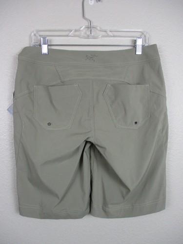 Arcteryx Womens Shorts Size 8 Gray Beige Mischief Long Hiking Pockets - Picture 3 of 18
