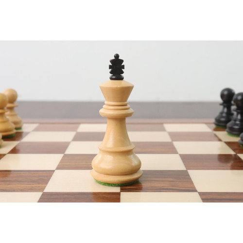 2.6" Russian Zagreb Chess Pieces Only set - Weighted Ebonised Boxwood - Picture 9 of 11