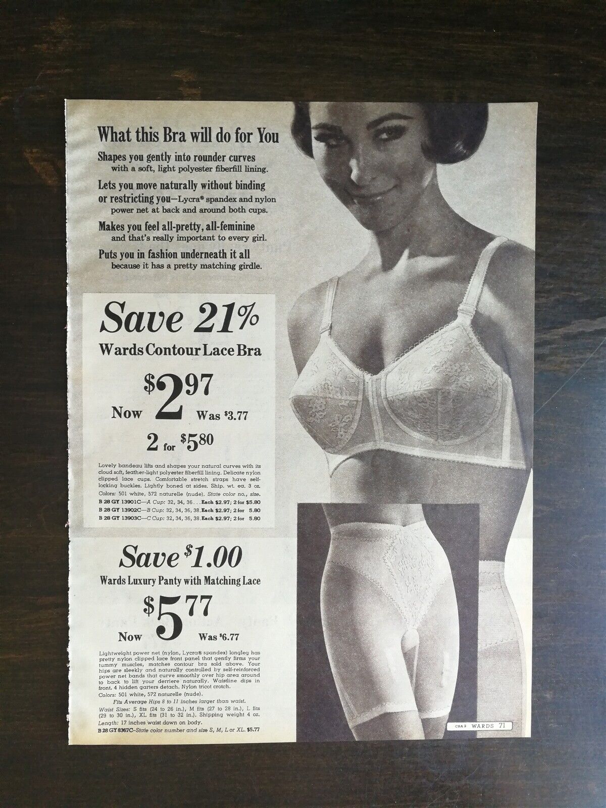 Vintage 1966 Montgomery Wards Bra Panty Garter Lingerie 8-Page Ad