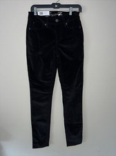 Seven 7 Velvet Tummy less High Rise Skinny Jeans Size 4 Women  s Black
