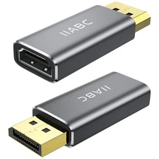 Displayport to HDMI Adapter 2-Pack 4K 24K Gold Plated Displayport DP to HDMI ...
