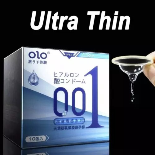 OLO Japan 001 Condoms 10PCS - 52mm Extra Width, 0.01mm Ultra Thin- US Selller - Bild 4 von 25