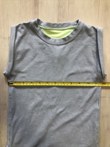 EUC Ivivva by lululemon Girls Kids Rolled Sleeve Muscle Active Tank Tee Gray 6 - Picture 4 of 8