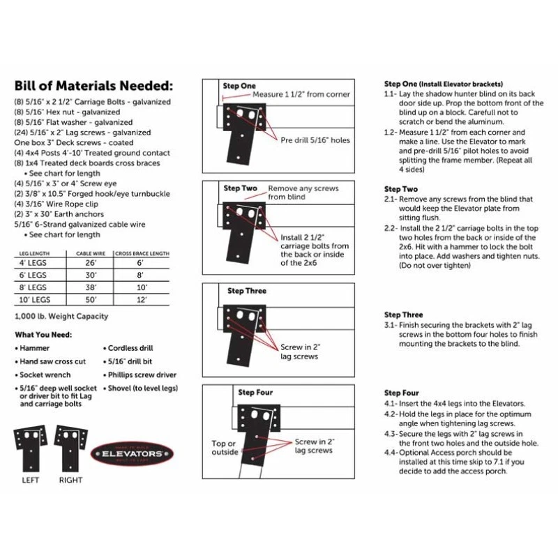 Shadow Hunter 4x4 Double 8s Platform Elevators - 4 Pack - Image 3 of 3