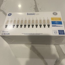 Lot Of 8 GE Basic LED 60W Soft White Dimmable Candelabra Base Bulbs