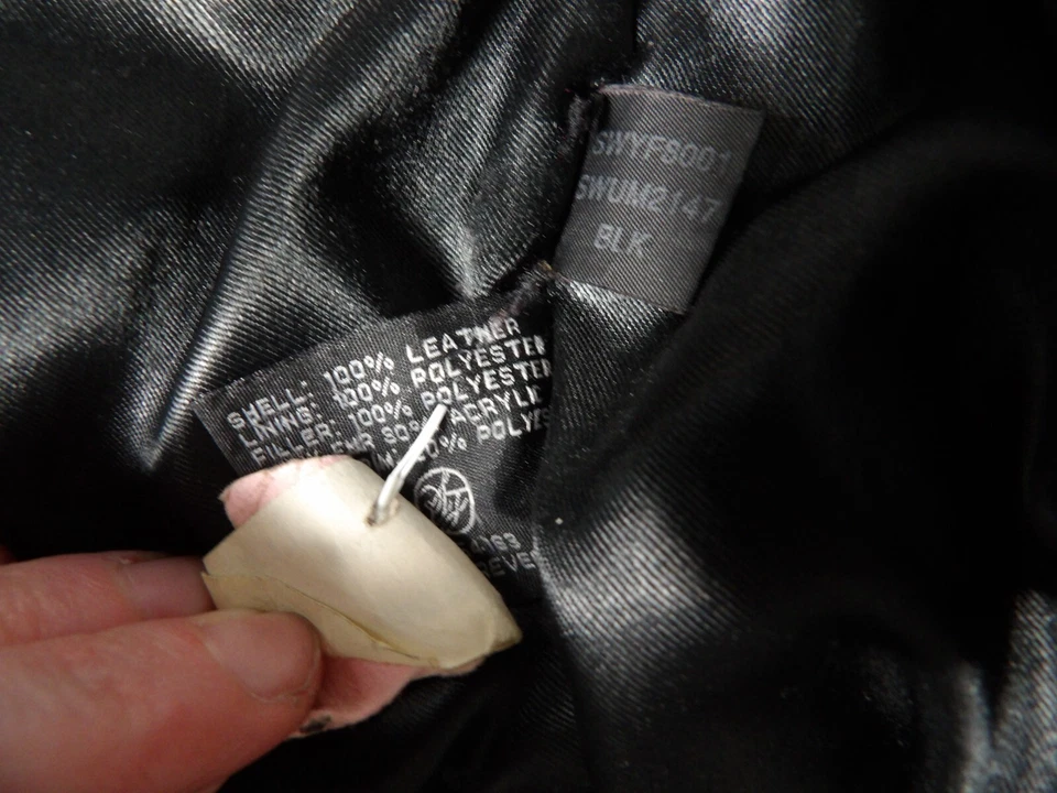 Chaqueta de cuero genuino Sean John para mujer XL piel sintética negra hip hop rap Y2K LEER Foto 3 de 4