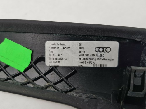 2013 AUDI R8 V10 CENTRE CONSOLE COVER OEM 420863475A - Picture 11 of 11