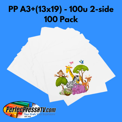 13 X 19 Sheet - Pet Film DTF - A3+ Size. 100 Sheets Pack. 2-Sided 100u