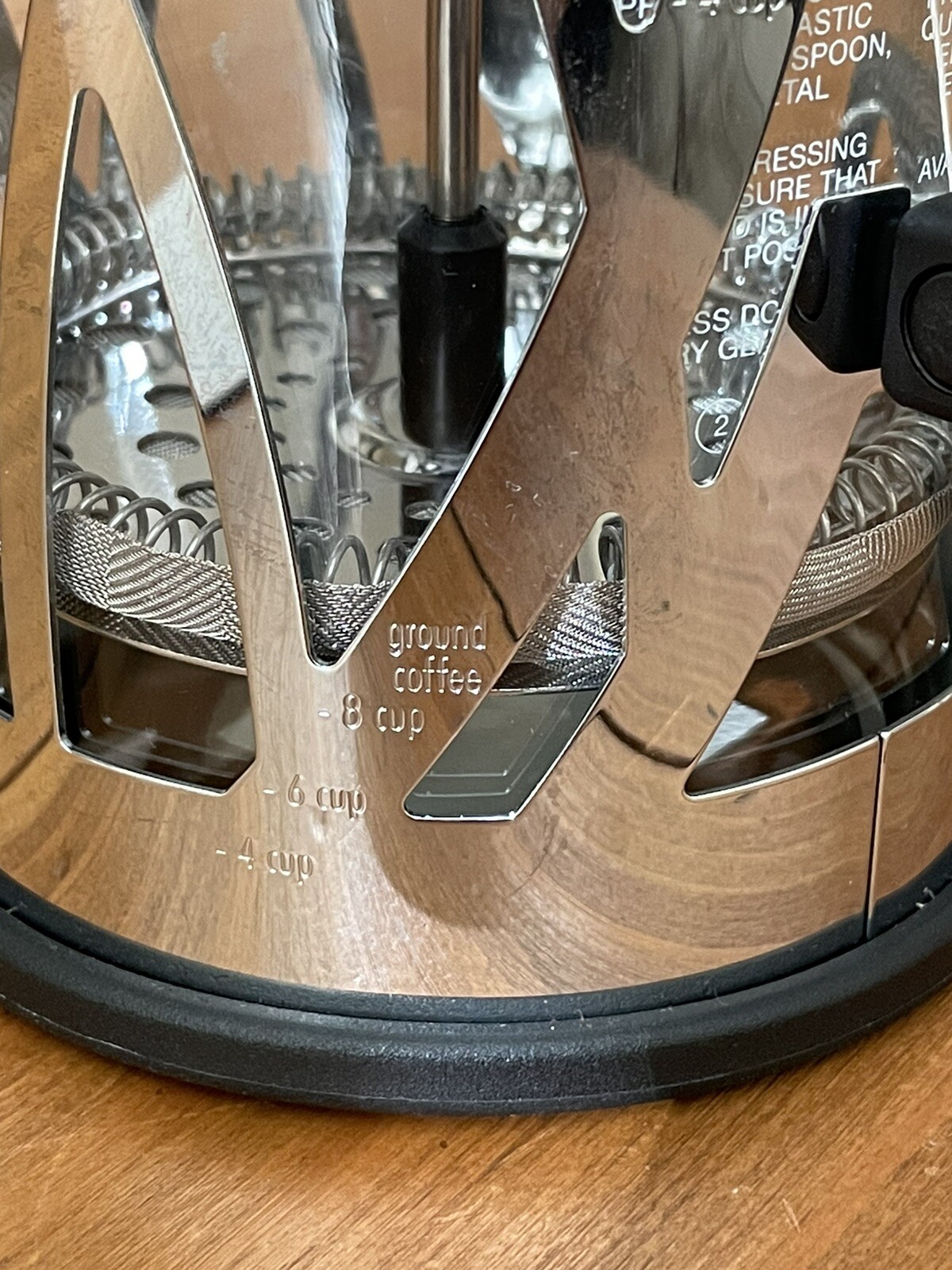 Starbucks Bodum French Press Stainless Steel Body Modern Art Deco 8