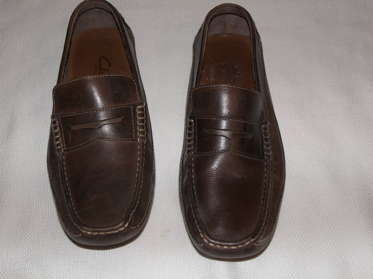 MENS CLARKS ENGLAND BROWN LEATHER LOAFER SIZE 7 1/2 M | eBay display picture 2