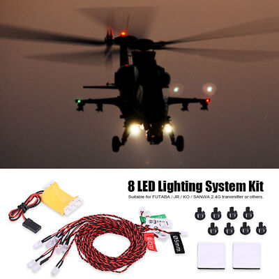 LED Lighting System Kit Simulation Flashing Lights for RC