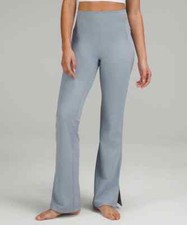 Lululemon Groove high-rise split-hem flared Yoga Pant Nulu Size 2 Chambray NWOT
