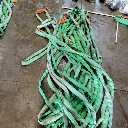 6' Green Endless Round Rim Sling for Towing Lifting Basket Strap 10,600 lbs. - Picture 3 of 6