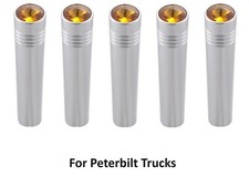 (Set/5) Amber Toggle Switch Extension 2-1/4" Long Chrome Metal For Peterbilt
