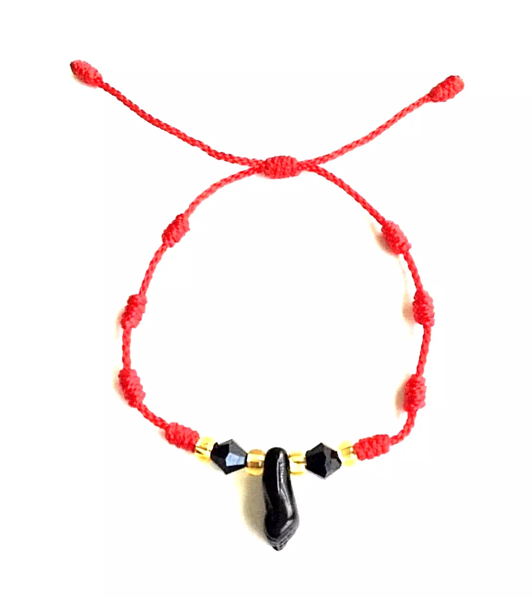 PULSERA ROJO DE AZABACHE PROTECCION Y SUERTE AZABACHE RED BRACELET