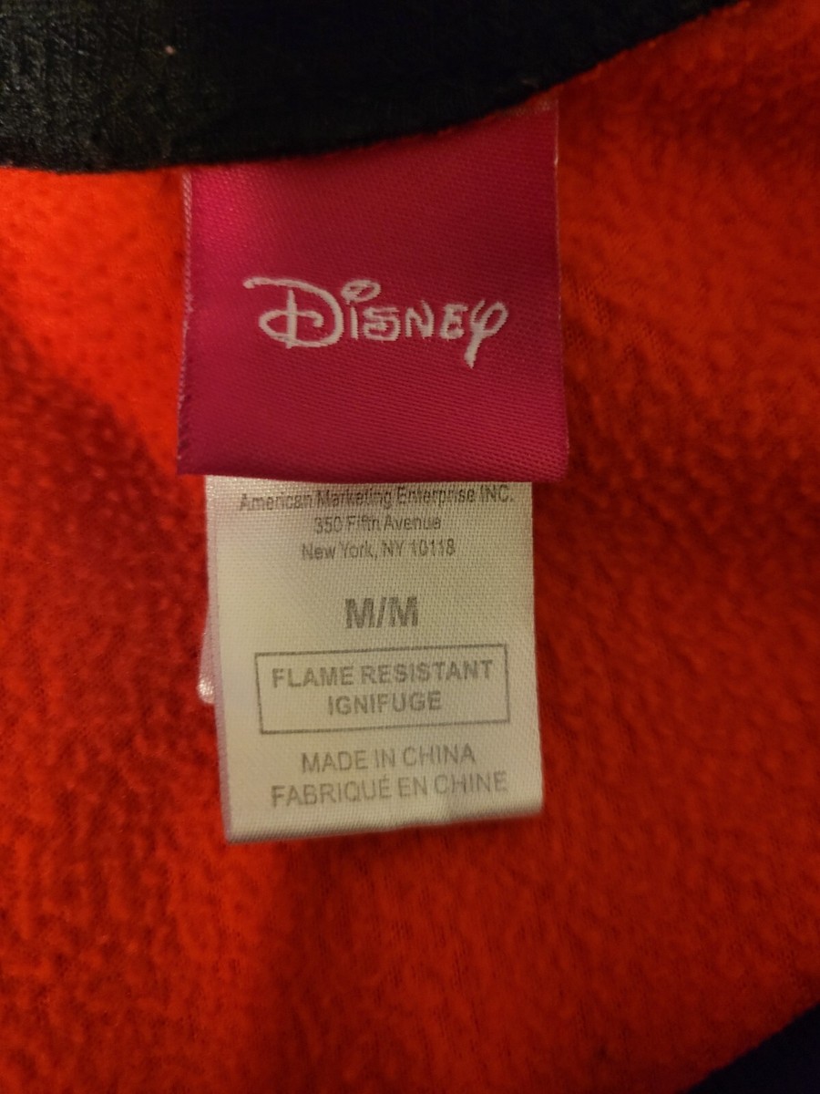 Disney Minnie Mouse Girls Red, Black, and Grey Fleece Nightgown