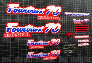 1989 89' TRX ATV 250R Fourtrax Quad 11pc Decals Stickers Graphics