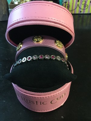 Rustic Cuff 2 Piece Pink Bracelet Set In Original Box