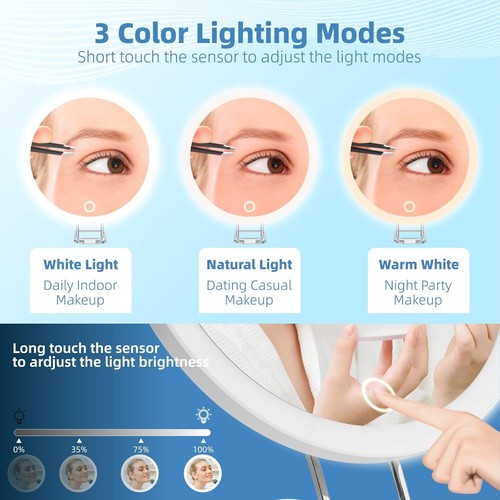 10/30X Magnifying Mirror With LED Lights Make Up Shaving Illuminated Cosmetic - Picture 6 of 17