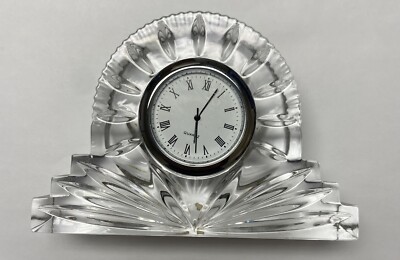 Royal Crystal By Atlantis MINI Mantle Desk Clock (4in x 2.5 in)