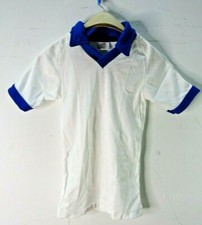 Vintage NOS DeLong Collared White/Blue Sports Shirt Jerzee Youth Sizes