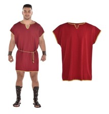 Amscan Burgundy Tunic Ancient Rome Spartan Gladiator Adult Tunic Costume