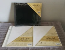New The Paper Studio Lot of 3 Memory Scrapbook Album Black 8x8 With Refills